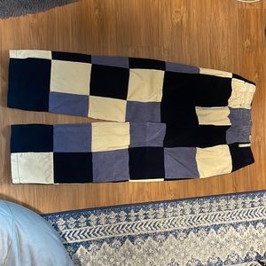 UO Straight Fit Corduroy Patchwork Beach Pant